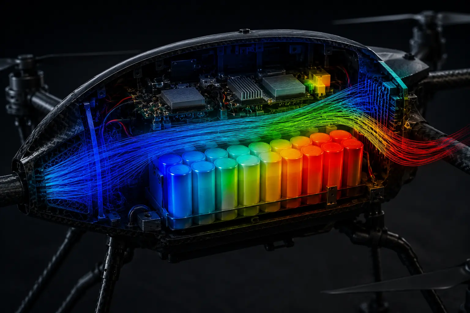 CFD streamline visualisation of multi-rotor wake interaction